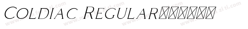 Coldiac Regular字体转换